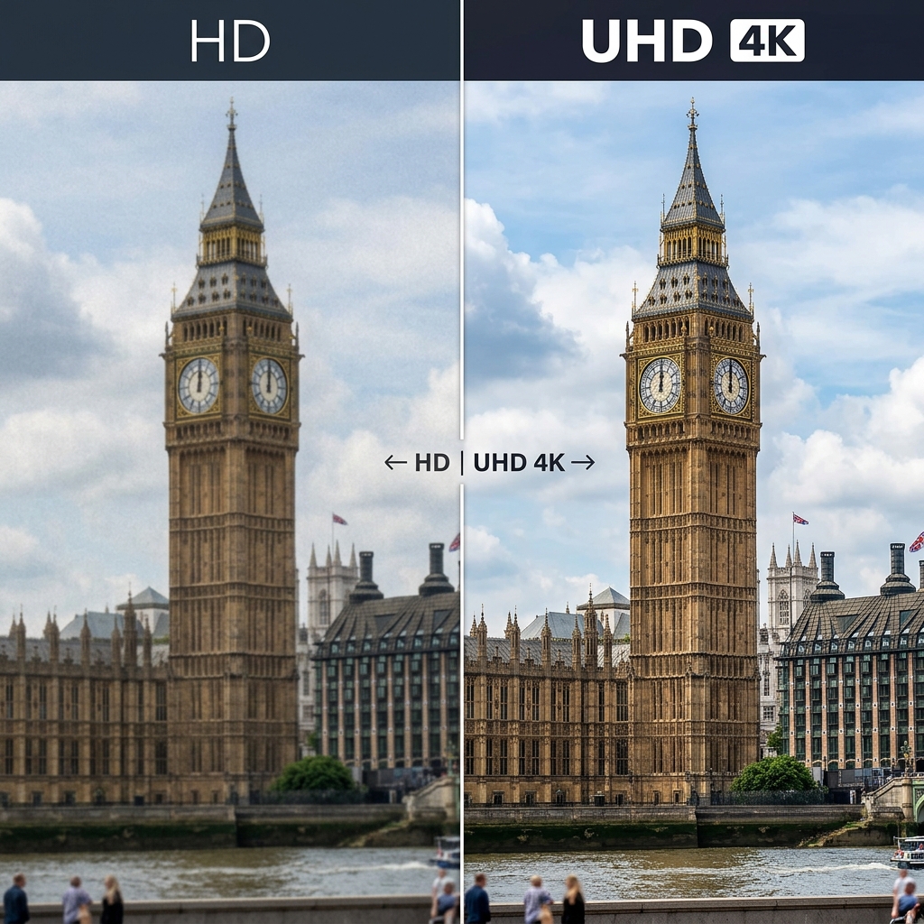 HD vs UHD 4K 화질 비교